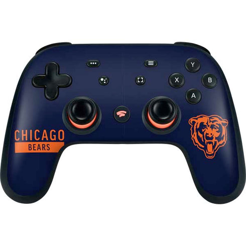 NFL Chicago Bears Blue Performance Series Google Stadia Controller Skin