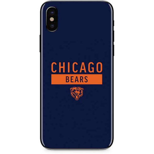 NFL Chicago Bears Blue Performance Series iPhone X Skin