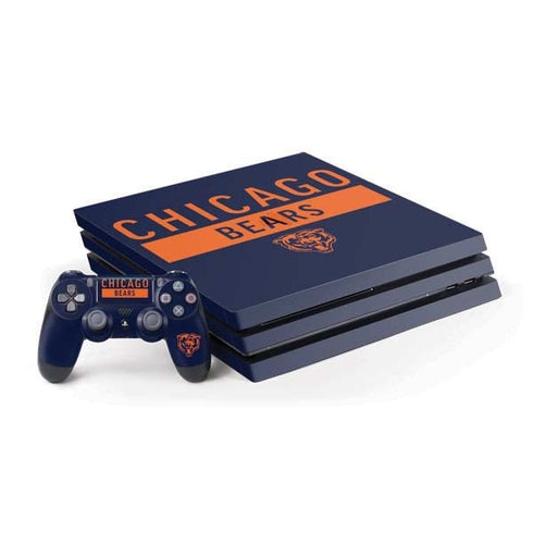 NFL Chicago Bears Blue Performance Series PS4 Pro Bundle Skin