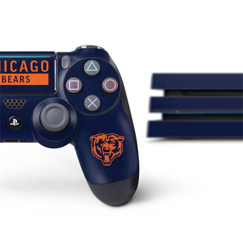 NFL Chicago Bears Blue Performance Series PS4 Pro Bundle Skin