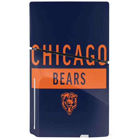 NFL Chicago Bears Blue Performance Series PS5 Slim Disk Bundle Skin