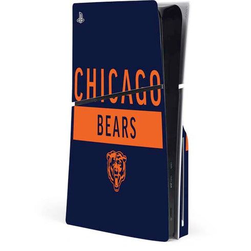 NFL Chicago Bears Blue Performance Series PS5 Slim Disk Console Skin