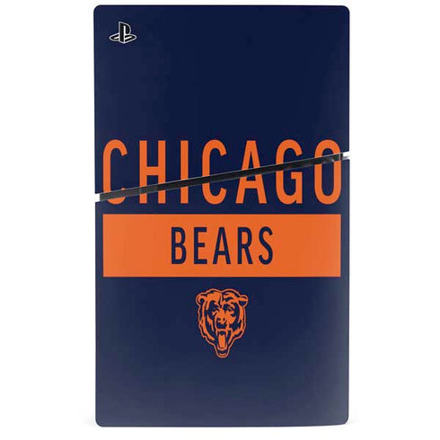NFL Chicago Bears Blue Performance Series PS5 Slim Disk Console Skin