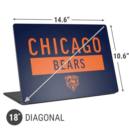 NFL Chicago Bears Blue Performance Series Universal Laptop 18in (14.6 x 10.6in) Skin