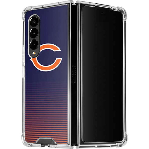 NFL Chicago Bears Breakaway Galaxy Z Fold4 5G Clear Case