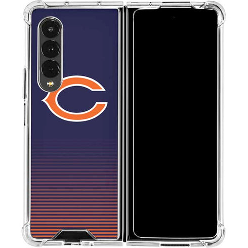 NFL Chicago Bears Breakaway Galaxy Z Fold4 5G Clear Case