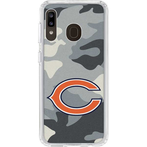 NFL Chicago Bears Camo Galaxy A20 Clear Case