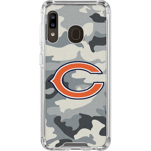 NFL Chicago Bears Camo Galaxy A30 Clear Case