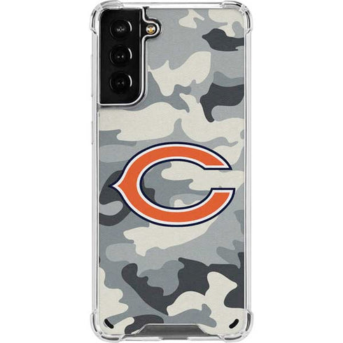 NFL Chicago Bears Camo Galaxy S21 Plus 5G Clear Case