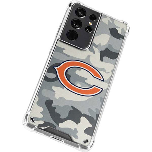 NFL Chicago Bears Camo Galaxy S21 Ultra 5G Clear Case