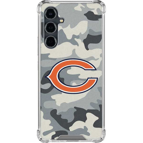 NFL Chicago Bears Camo Galaxy S23 FE Clear Case