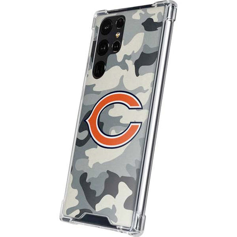 NFL Chicago Bears Camo Galaxy S24 Ultra Clear Case