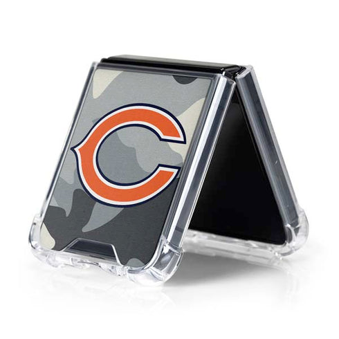 NFL Chicago Bears Camo Galaxy Z Flip5 5G Clear Case