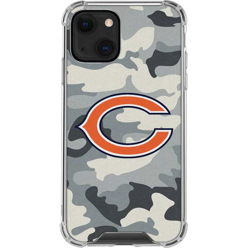 NFL Chicago Bears Camo iPhone 13 Mini Clear Case