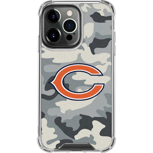 NFL Chicago Bears Camo iPhone 13 Pro Clear Case