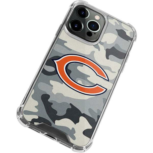 NFL Chicago Bears Camo iPhone 13 Pro Clear Case