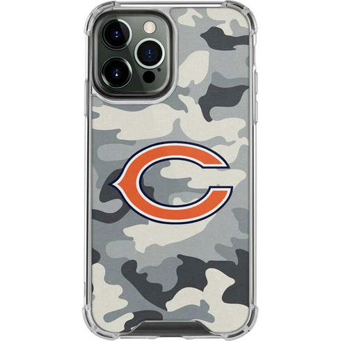 NFL Chicago Bears Camo iPhone 13 Pro Max Clear Case