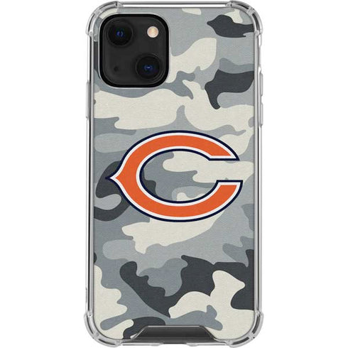 NFL Chicago Bears Camo iPhone 14 Clear Case