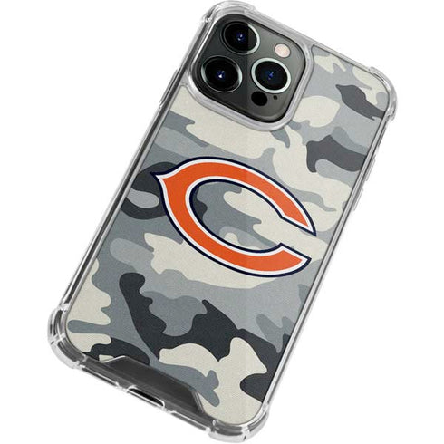 NFL Chicago Bears Camo iPhone 15 Pro Clear Case