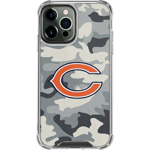 NFL Chicago Bears Camo iPhone 14 Pro Max Clear Case