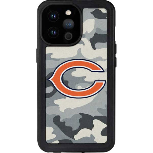 NFL Chicago Bears Camo iPhone 14 Pro Max Waterproof Case