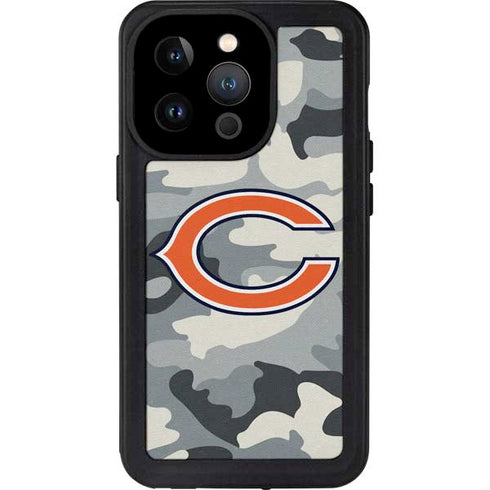NFL Chicago Bears Camo iPhone 14 Pro Waterproof Case
