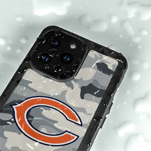 NFL Chicago Bears Camo iPhone 15 Pro Waterproof Case