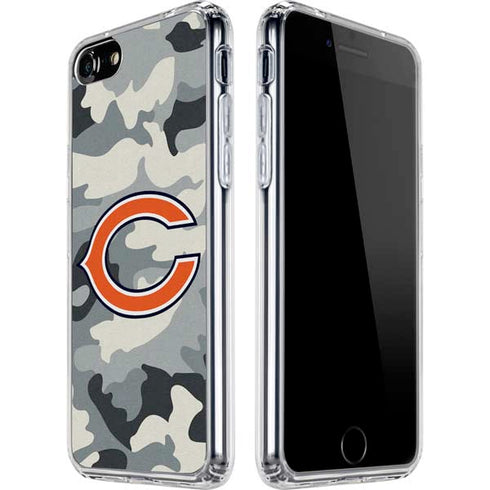 NFL Chicago Bears Camo iPhone SE (2nd & 3rd Gen) Clear Case