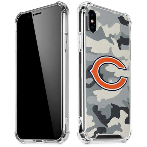 NFL Chicago Bears Camo iPhone XS Max Clear Case