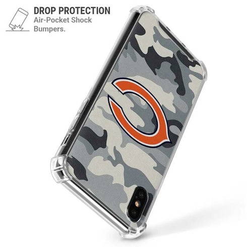 NFL Chicago Bears Camo iPhone XS Max Clear Case