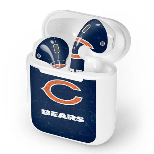 NFL Chicago Bears Distressed Apple AirPods Skin