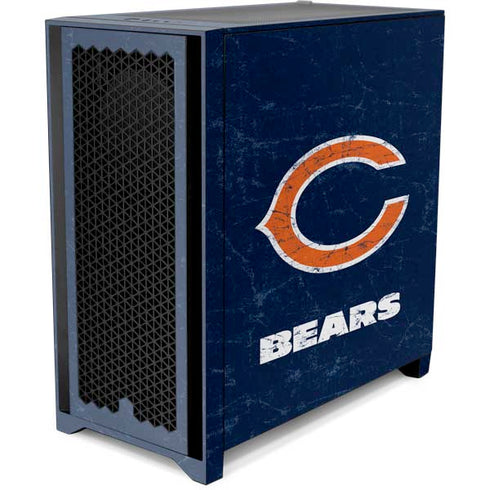 NFL Chicago Bears Distressed Corsair 4000D Tempered Glass Mid-Tower ATX Case Skin