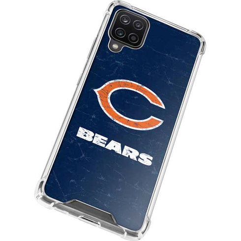 NFL Chicago Bears Distressed Galaxy A12 Clear Case