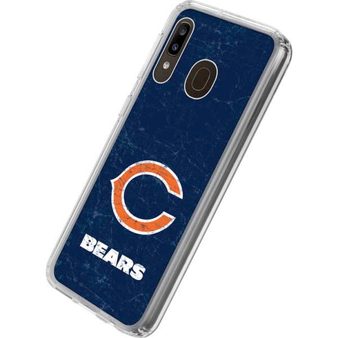 NFL Chicago Bears Distressed Galaxy A20 Clear Case