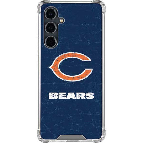NFL Chicago Bears Distressed Galaxy S23 FE Clear Case