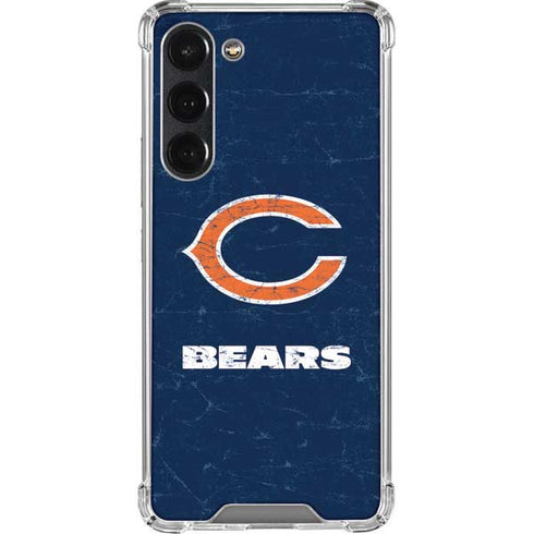 NFL Chicago Bears Distressed Galaxy S23 Plus Clear Case