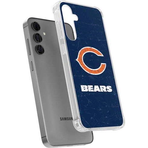 NFL Chicago Bears Distressed Galaxy S24 Plus Clear Case