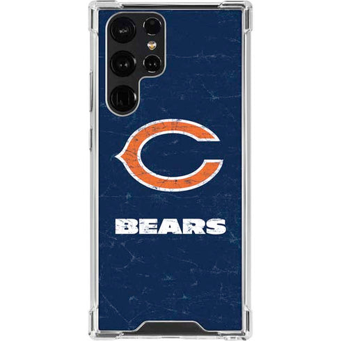 NFL Chicago Bears Distressed Galaxy S24 Ultra Clear Case