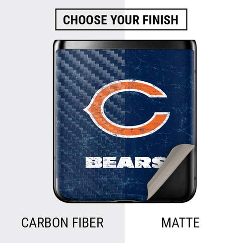 NFL Chicago Bears Distressed Galaxy Z Flip Skin