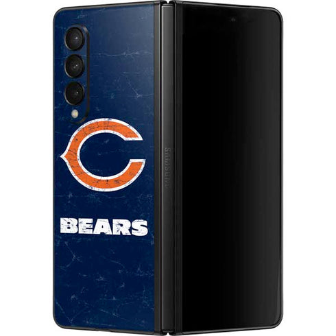 NFL Chicago Bears Distressed Galaxy Z Fold3 5G Skin