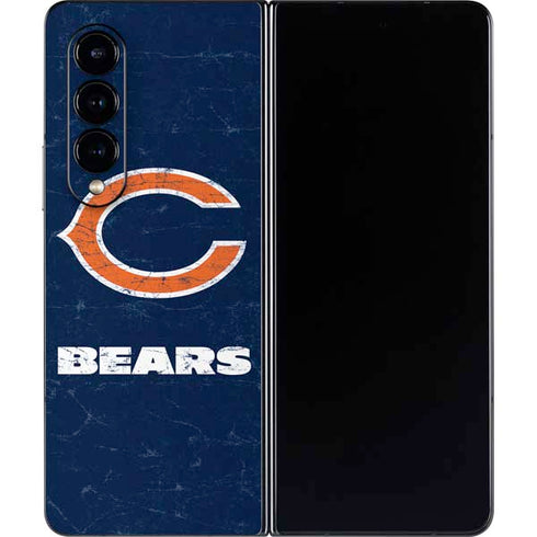 NFL Chicago Bears Distressed Galaxy Z Fold4 5G Skin