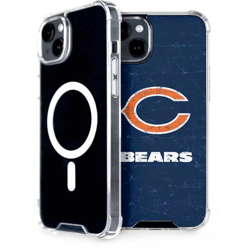 NFL Chicago Bears Distressed iPhone 15 MagSafe Case