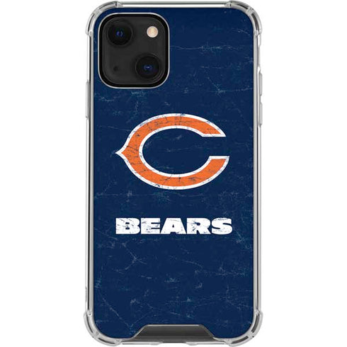 NFL Chicago Bears Distressed iPhone 15 Plus Clear Case