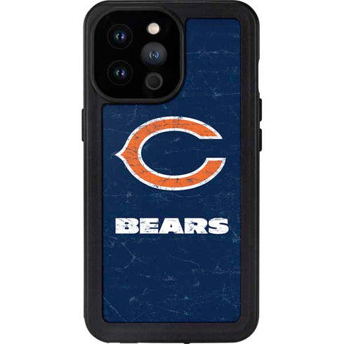 NFL Chicago Bears Distressed iPhone 14 Pro Max Waterproof Case