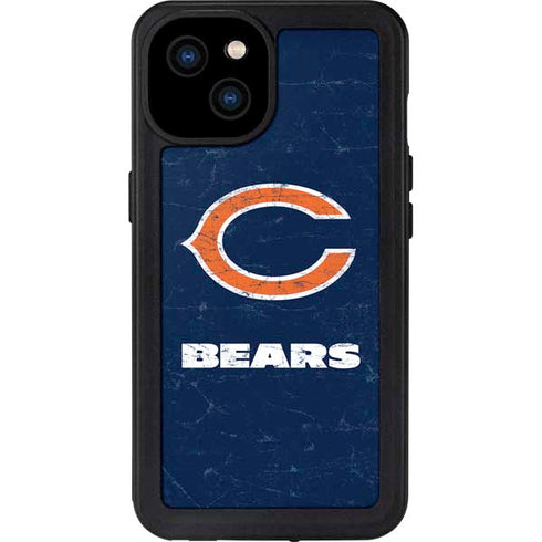 NFL Chicago Bears Distressed iPhone 15 Plus Waterproof Case