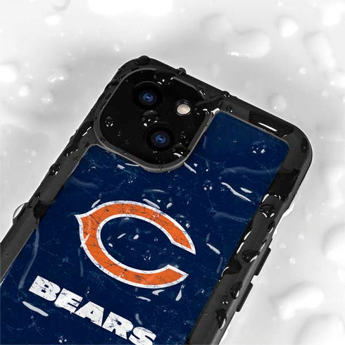 NFL Chicago Bears Distressed iPhone 15 Waterproof Case