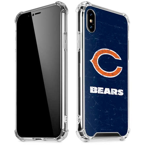 NFL Chicago Bears Distressed iPhone XS Max Clear Case