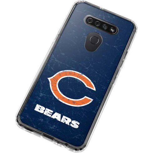 NFL Chicago Bears Distressed LG K51/Q51 Clear Case