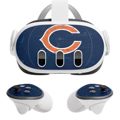 NFL Chicago Bears Distressed Meta Quest 3 Skin