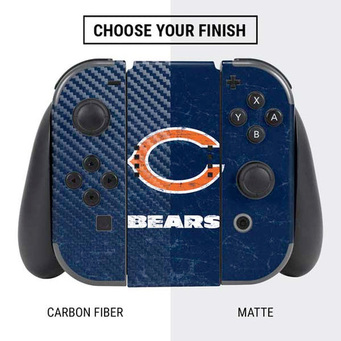 NFL Chicago Bears Distressed Nintendo Switch Bundle Skin